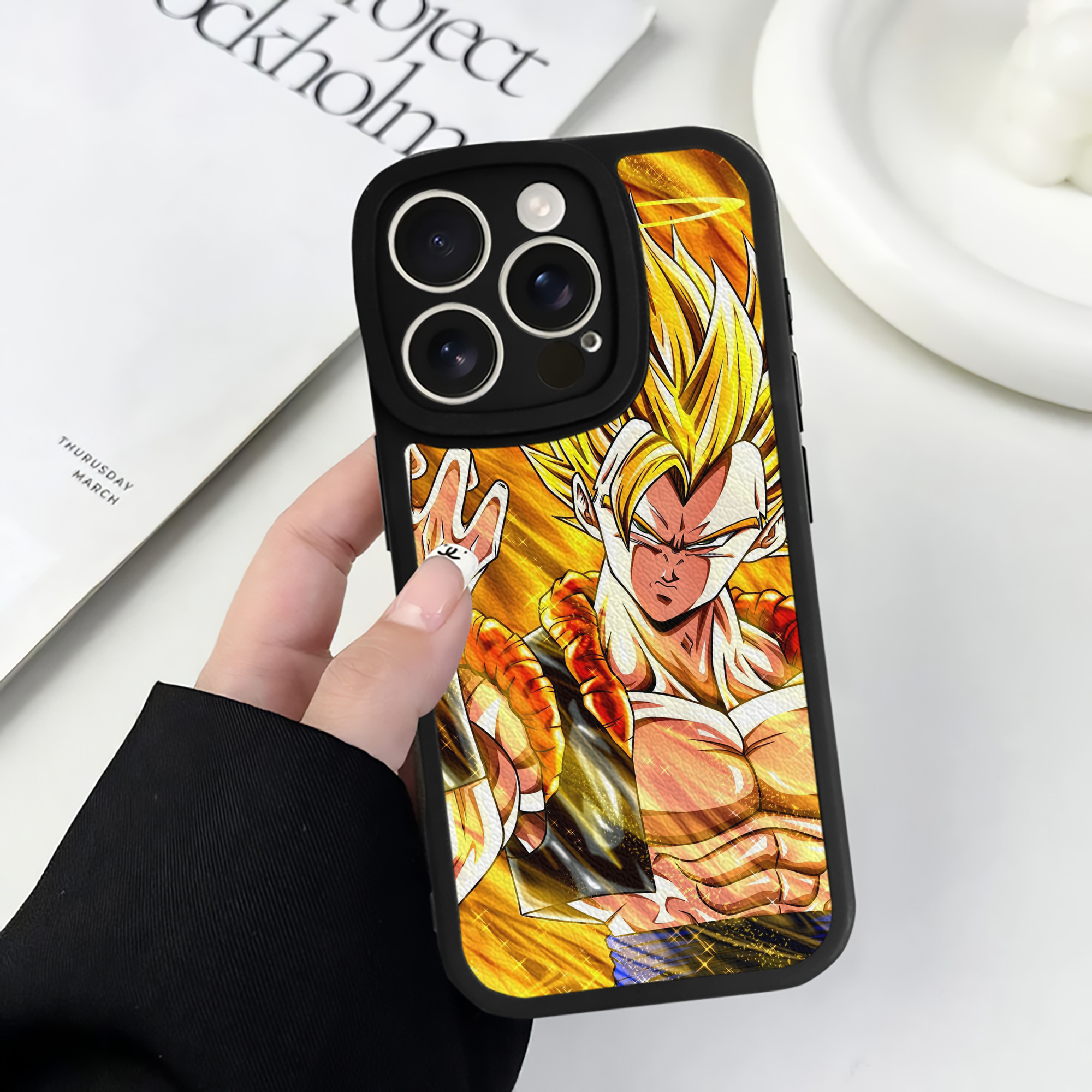 （画像用） ドラゴンボール DRAGON BALL 【iPhone 16シリーズ対応】シリコンスマホケース（レザー調） 材質：シリコン